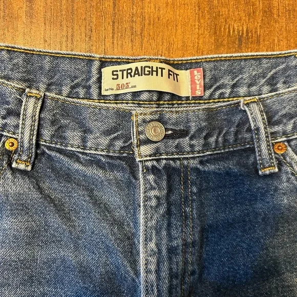 Levi 505 Regular Fit Straight Leg Jeans Men’s 40x32 - Picture 4 of 5